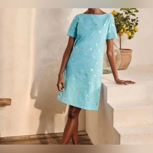 Boden Darcy dress in turquoise, 14 TALL
